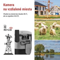 GoSmart Vonkajšia batériová kamera IP-6100G HAWK s 4G LTE a solárnym panelom