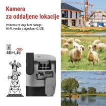 GoSmart Zunanja baterijska kamera IP-6100G HAWK z 4G LTE in solarnim panelom
