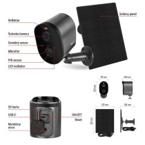 GoSmart Vonkajšia batériová kamera IP-1150G SNAP s WiFi a solárnym panelom