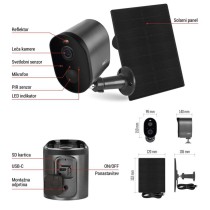 GoSmart Zunanja baterijska kamera IP-1150G SNAP z WiFi in solarnim panelom