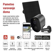 GoSmart Zunanja baterijska kamera IP-1150G SNAP z WiFi in solarnim panelom