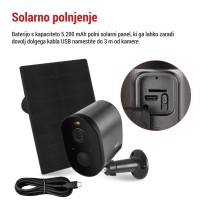 GoSmart Zunanja baterijska kamera IP-1150G SNAP z WiFi in solarnim panelom