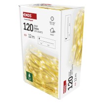 LED božična drop veriga, 12 m, zunanja in notranja, topla bela, časovnik