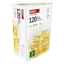 LED božična drop veriga, 12 m, zunanja in notranja, topla bela, časovnik