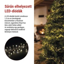 LED nano fényfüzér tekercsen, rézszínű, 14,4 m, meleg fehér, időzítő