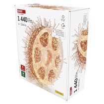 LED nano fényfüzér tekercsen, rézszínű, 14,4 m, meleg fehér, időzítő