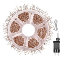 LED nano fényfüzér tekercsen, rézszínű, 19,2 m, meleg fehér, időzítő