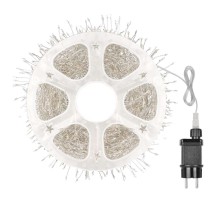 LED nano fényfüzér tekercsen, ezüst, 19,2 m, többszínű, időzítő