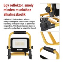 GLARO 30 W-os LED-reflektor, sárga-fekete, IP65, 3000 lm, semleges fehér