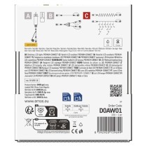 Premium LED sorolható füzér, fekete, 5 m, kültéri és beltéri, meleg fehér