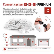 Premium LED sorolható füzér, villogó – jégcsapok, 3 m, kültéri, meleg fehér