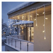 Premium LED sorolható füzér, villogó – jégcsapok, 3 m, kültéri, meleg fehér