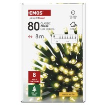 LED Weihnachtliche Lichterkette, 8 m, Außen/Innen, warmweiß, Programme, Timer