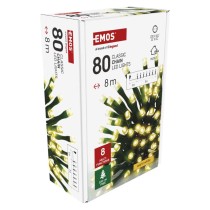 LED Weihnachtliche Lichterkette, 8 m, Außen/Innen, warmweiß, Programme, Timer