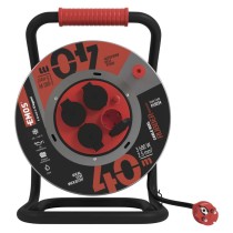 Kültéri kábeldob 40 m / 4 aljzat / fekete / gumi-neoprén / 230V / 2,5 mm2
