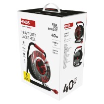 Kültéri kábeldob 40 m / 4 aljzat / fekete / gumi-neoprén / 230V / 2,5 mm2