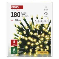 LED jõuluvalguskett, 18 m, õue/tuppa, soe valge, 8 režiimi, ajasti
