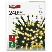 LED jõuluvalguskett, 24 m, õue/tuppa, soe valge, 8 režiimi, ajasti
