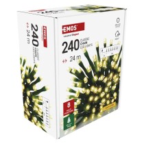 LED jõuluvalguskett, 24 m, õue/tuppa, soe valge, 8 režiimi, ajasti