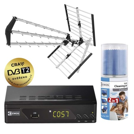 Zvýhodnený set prijímača EM170 s anténou TX-27LTE + darček