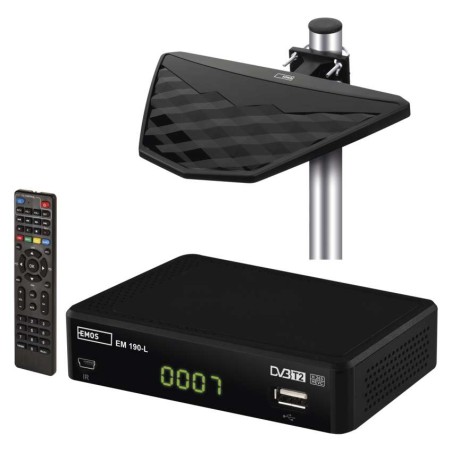 DVB-T2 Receiver + Antenne VILLAGE DIO-V750