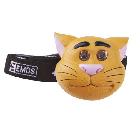 Dětská čelovka - kočka, na 2× AAA 