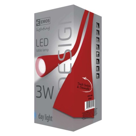 LED stolní lampa DEL-1211R červená