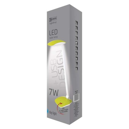 LED stolní lampa MA66 zelená s USB