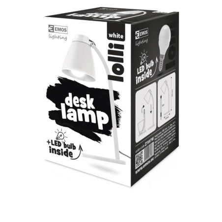 Stolní lampa LOLLI s LED žárovkou, bílá