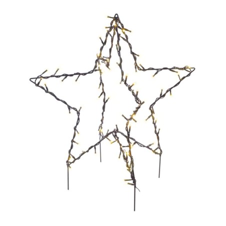 LED Weihnachtsstern, Metall, 56 cm, Außen/Innen, warmweiss