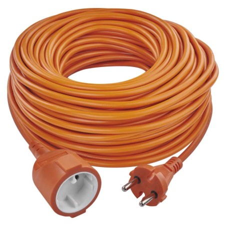 Przedłużacz 40 m / 1 gniazdo / pomarańczowy / PVC / 250 V / 1 mm2
