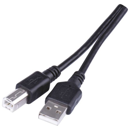Adat- és töltő csatlakozó kábel USB-A 2.0 / USB-B 2.0, 2 m, fekete