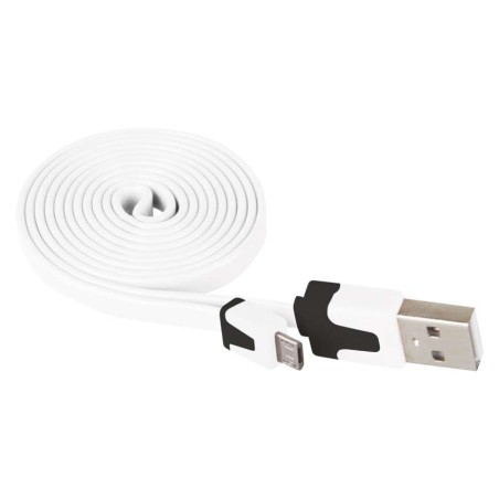 Przewód USB 2.0 wtyk A - wtyk micro B, 1m, biały