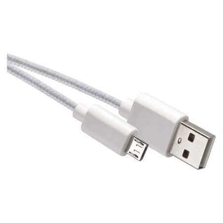 Töltő- és adatkábel USB-A 2.0 / micro USB-B 2.0, 1 m, fehér