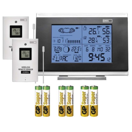 EMOS Időjárás állomás szett AOK-5018B (E5018+érzékelő+4xAAA+2xAA)