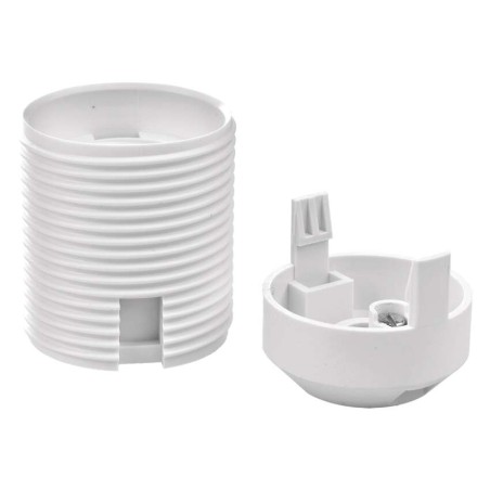 Objímka na žárovku E27 plastová 1352-13400 závit, bílá