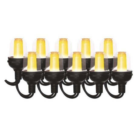 LED fényfüzér – 10x party égő, 4,5 m, kültérre és beltérre, vintage