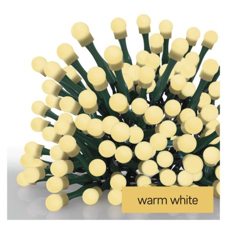 LED Weihnachtslichterkette Cherry – Kugeln, 20 m, Außen und Innen, warmweiß, Timer