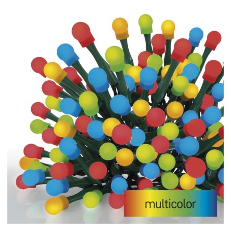 LED Weihnachtslichterkette Cherry – Kugeln, 48 m, Außen und Innen, Multicolor, Timer