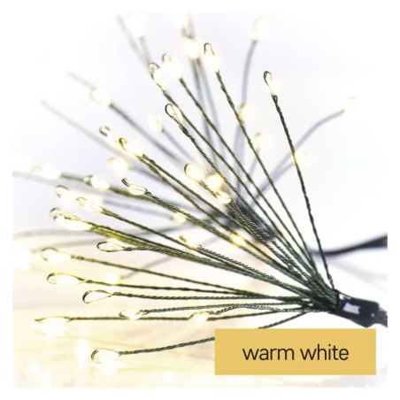 LED Lichterkette – leuchtende Büschel, nano, 8 m, Innen, warmweiss, Timer