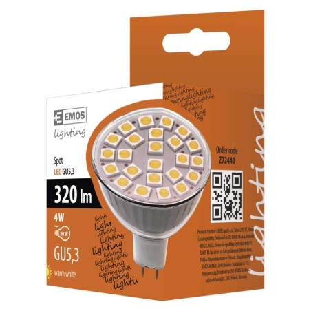 LED žiarovka Classic MR16 4W GU5,3 teplá biela