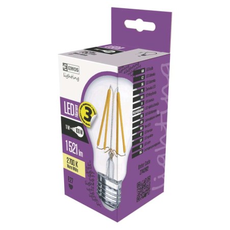 LED žárovka Filament A60 11W E27 teplá bílá