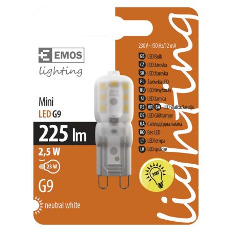 LED žárovka Classic JC A++ 2,5W G9 neutrální bílá