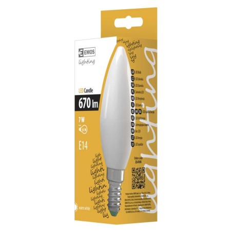 LED žárovka Candle 7W E14 teplá bílá