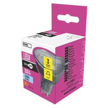LED izzó Classic MR16 / GU10 / 4,2 W (39 W) / 333 lm / hideg fehér