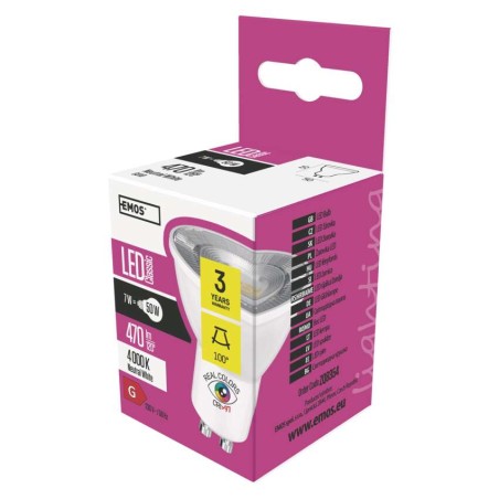 LED žárovka Classic MR16 7W GU10 neutrální bílá Ra97