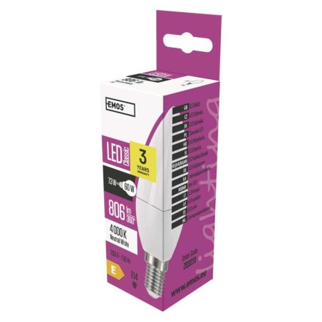 LED Lampe Classic Candle / E14 / 7,3 W (60 W) / 806 lm / Neutralweiß