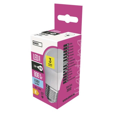 LED izzó Classic Mini Globe / E27 / 7,3 W (60 W) / 806 lm / hideg fehér