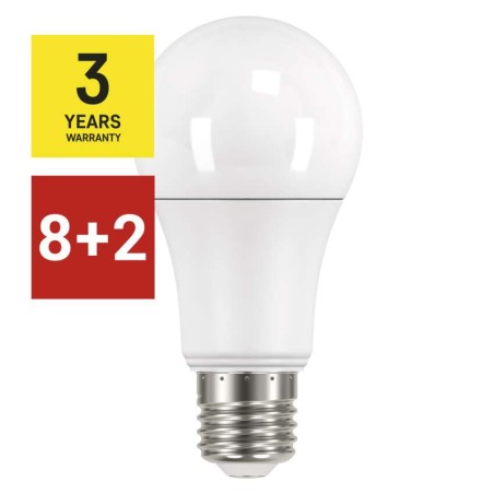 8 + 2 ingyen – LED izzó Classic A60 / E27 / 10,5 W (75 W) / 1 060 lm / meleg fehér