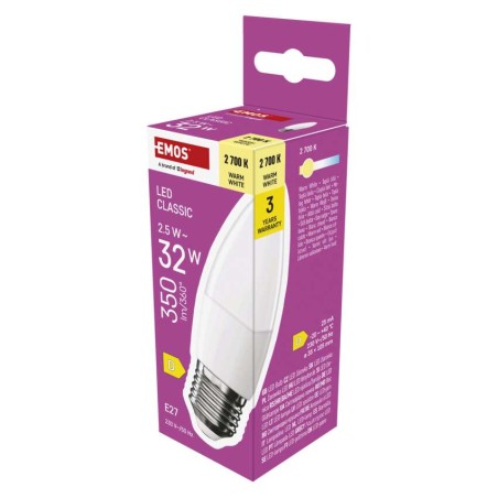 LED Lampe Classic Candle / E27 / 2,5 W (32 W) / 350 lm / Warmweiß